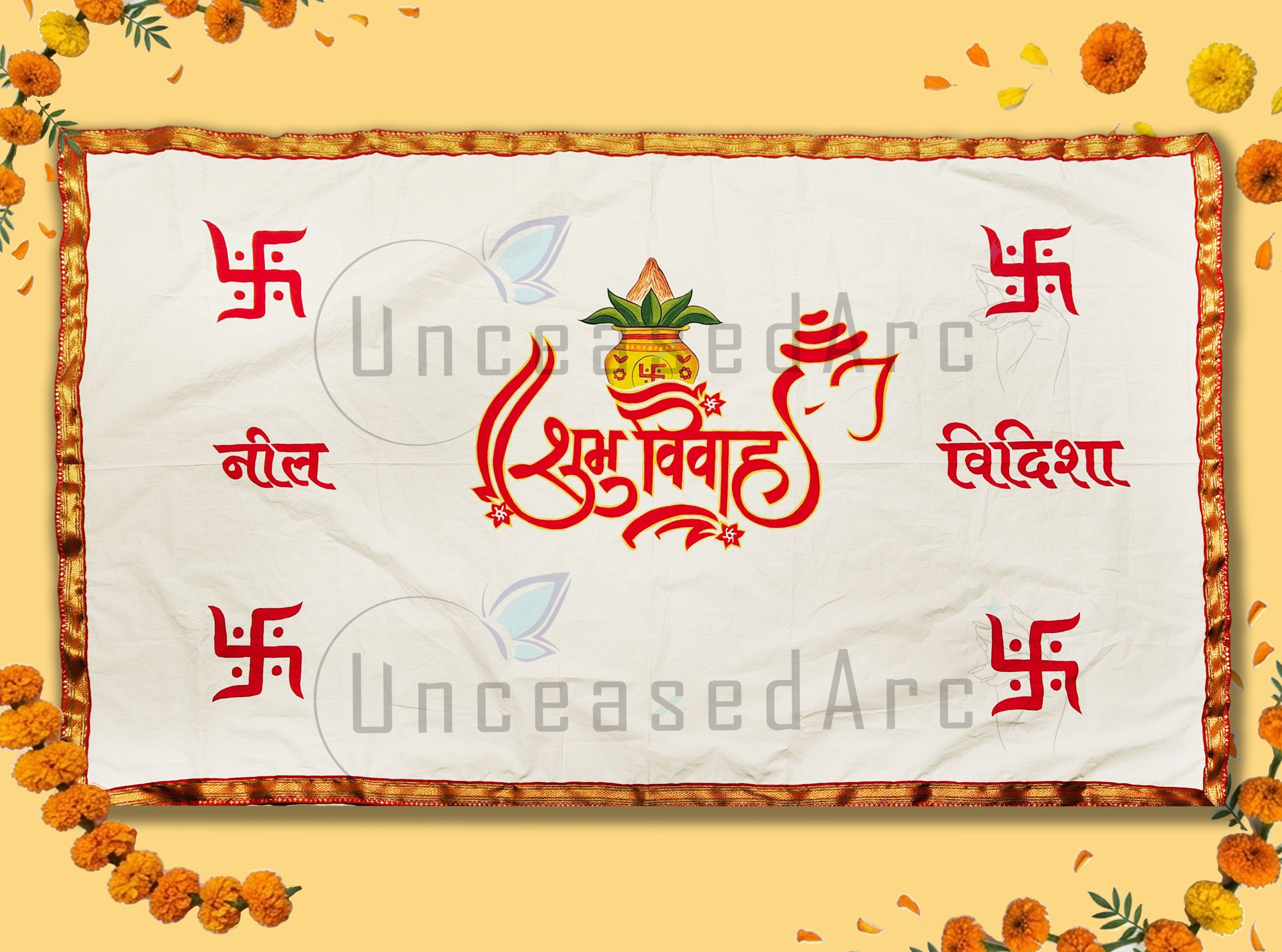 Shubhvivah with Names Custom Design