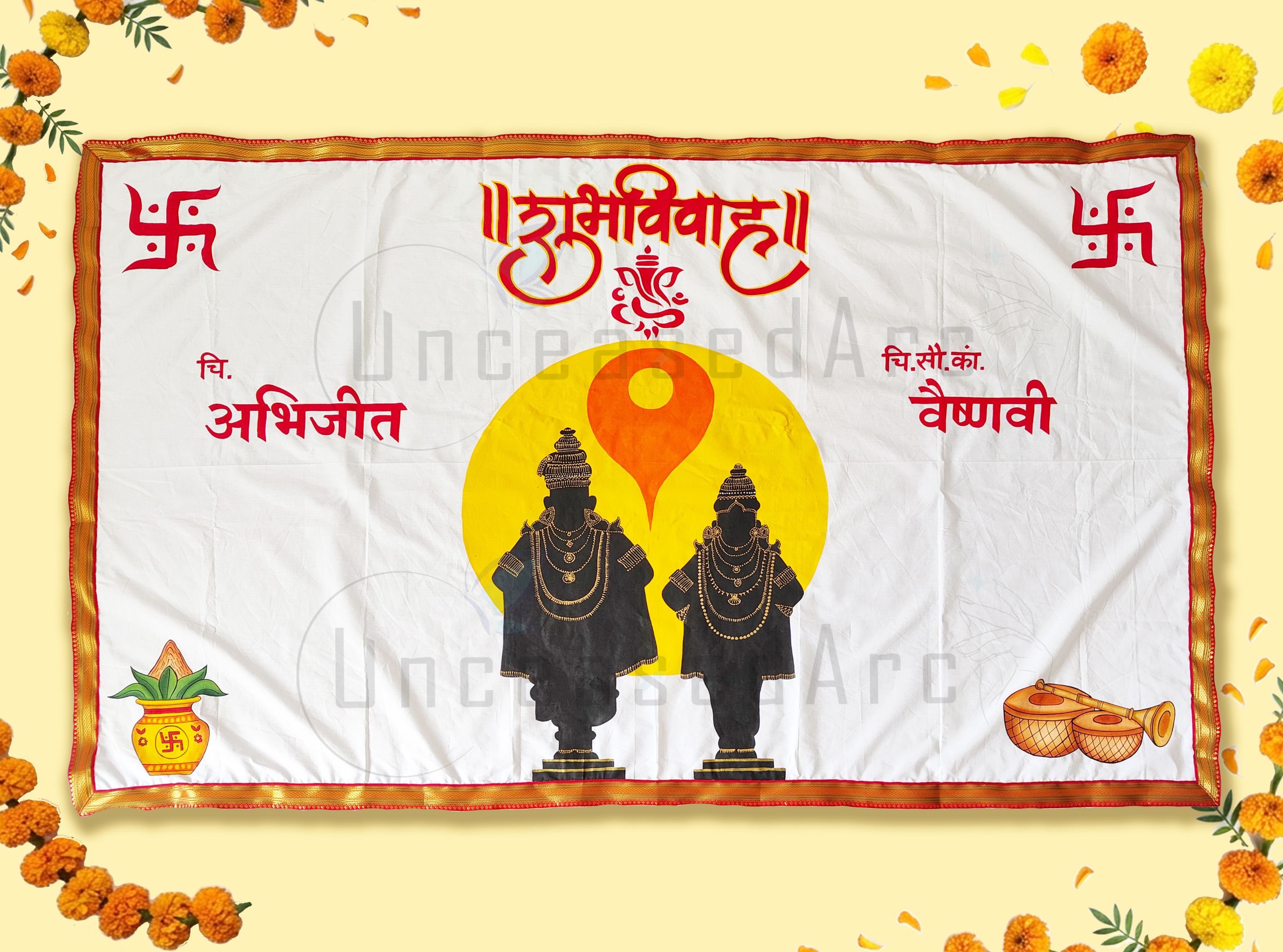 Vitthal Rukhmani Swastik Antarpaat Design