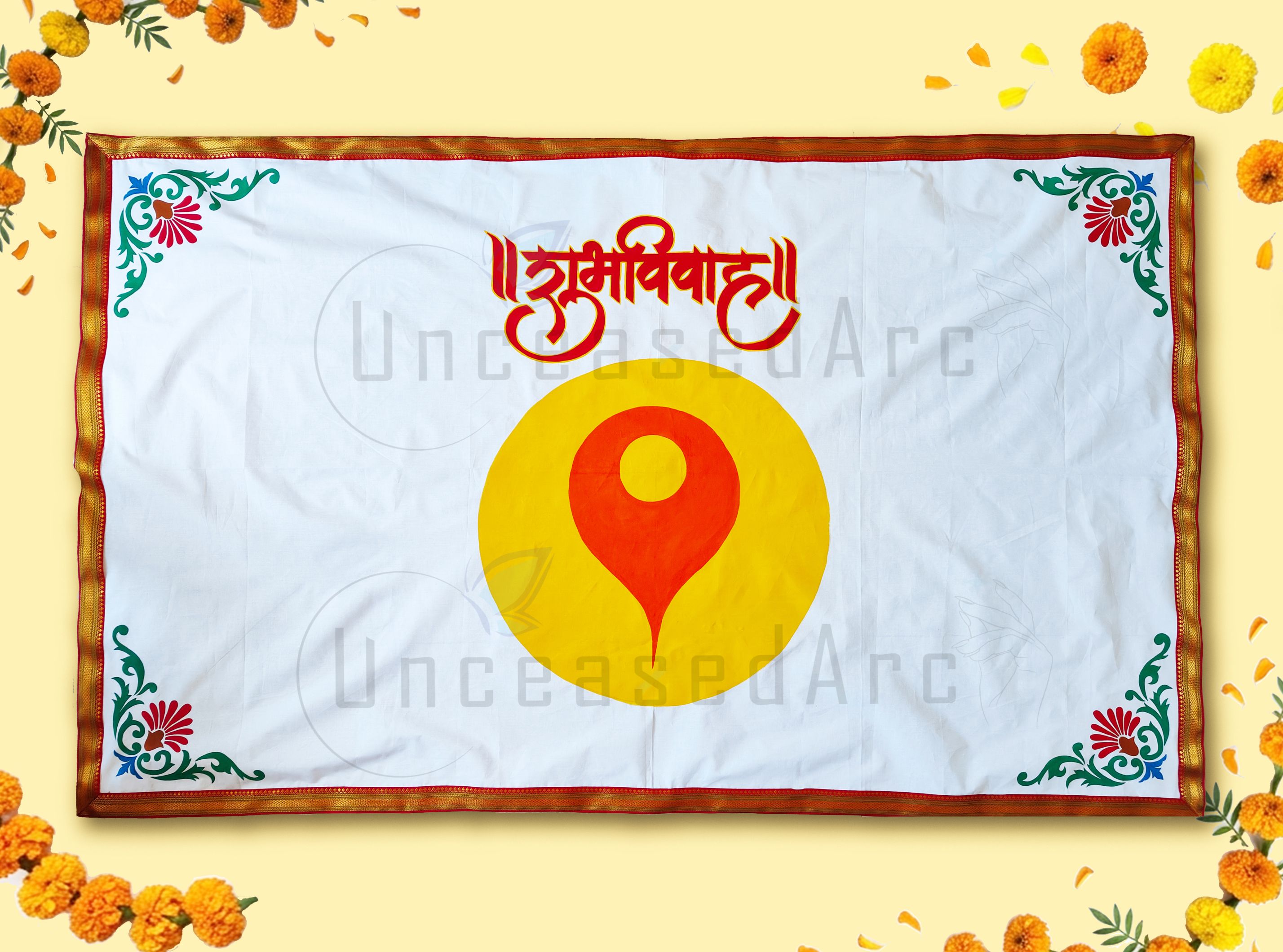 Vitthal Saffron Tilak Antarpaat Design