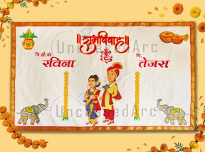 Customized Caricature Couple Antarpat Design