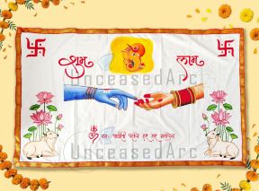 Shiv Parvati Hands Infinite Reach Antarpat Design