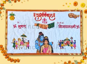 Shiv Parvati Hastamilap with Doli Baraat Antarpat Design